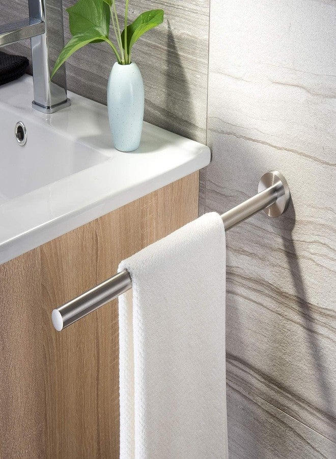 OSLEN 40cm Towel Bar Wall Mounted Stainless Steel Towel Holder with Screws Hand Towel Rail Brushed Chrome Finish Rack for Bathrooms Kitchen Toilet Heavy Duty - Single Arm, Silver - Image 1